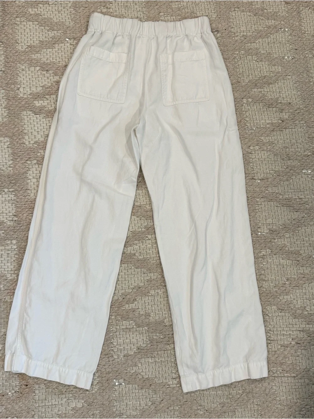 Banana Republic | White Wide-Leg Linen Pants
